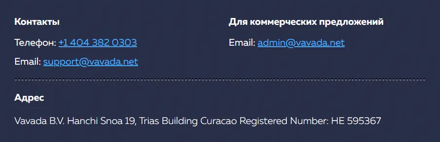 Vavada поддержка